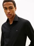 Black Flex Slim Fit Poplin Shirt  Men