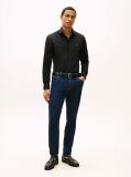Black Flex Slim Fit Poplin Shirt  Men