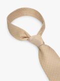 Beige Pure Silk Jacquard Micro Dot Tie  Men