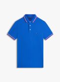 Blue Slim Fit Tipped Pique Polo Shirt  Men