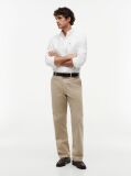 Beige Mercer Twill Flag Embroidery Regular Chinos  Men