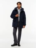 Blue Water Repellent Down Hooded Rockie Parka  Men