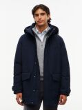 Blue Water Repellent Down Hooded Rockie Parka  Men