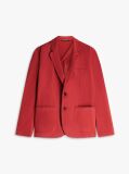 Κόκκινο Smart Casual Blazer Σε Κανονική Γραμμή  Άνδρες