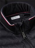 Black Mixed Texture Quilted Zip-Thru Sweatshirt  Men