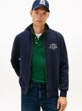 Blue Stand-Up Collar Track Jacket  Men
