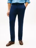 Blue Smart Casual Straight Leg Trousers  Men