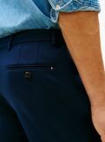 Blue Smart Casual Straight Leg Trousers  Men