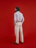 Beige Washed Relaxed Twill Chinos  Men
