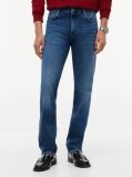 Blue Denton Whiskered Slim Straight Leg Jeans  Men