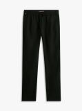 Black Harlem Tapered Leg Linen Blend Chinos  Men