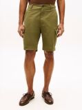 Green Twill Relaxed Cargo Bermuda Shorts  Men