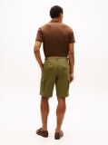 Green Twill Relaxed Cargo Bermuda Shorts  Men