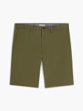 Green Denton Twill Slim 9.5" Inseam Bermuda Shorts  Men