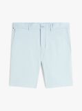 Blue Denton Print Slim 9.5" Inseam Chino Bermuda Shorts  Men
