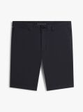 Blue Denton Print Slim 9.5" Inseam Chino Bermuda Shorts  Men