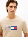 Beige Logo Jersey Crew Neck T-Shirt  Men