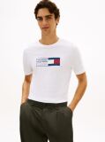 White Logo Jersey Crew Neck T-Shirt  Men