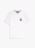 White Logo Embroidery Jersey Crew Neck T-Shirt  Men