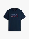 Blue Logo Graphic Crew Neck T-Shirt  Men