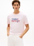 Ροζ T-Shirt Με Λογότυπο Και Γραφικό Σχέδιο  Άνδρες