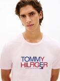 Ροζ T-Shirt Με Λογότυπο Και Γραφικό Σχέδιο  Άνδρες