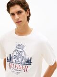 Μπεζ Άνετο T-Shirt Με Οικόσημο  Άνδρες