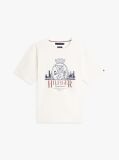 Μπεζ Άνετο T-Shirt Με Οικόσημο  Άνδρες