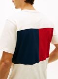 Beige Flag Embroidery Jersey Relaxed T-Shirt  Men