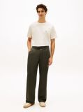Beige Flag Embroidery Jersey Relaxed T-Shirt  Men