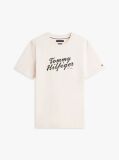 Beige Logo Graphic Crew Neck T-Shirt  Men