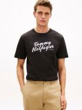 Black Logo Graphic Crew Neck T-Shirt  Men