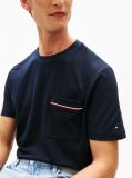 Μπλε Βαμβακερό T-Shirt Πικέ Με Τσέπη  Άνδρες