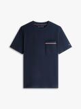 Μπλε Βαμβακερό T-Shirt Πικέ Με Τσέπη  Άνδρες
