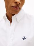White Heritage Regular Fit Logo Embroidery Oxford Shirt  Men