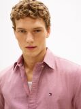 Red Regular Fit Houndstooth Short Sleeve Shirt  Men