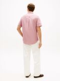 Red Regular Fit Houndstooth Short Sleeve Shirt  Men