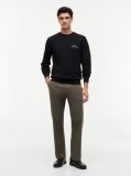 Black Logo Embroidery Terry Sweatshirt  Men