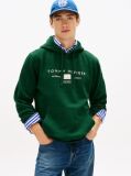 Green Logo Terry Drawstring Hoody  Men