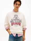 Beige Heritage Crest Embroidery Relaxed Sweatshirt  Men