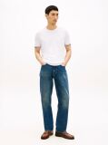 White Smart Casual Tipped Technical Knit T-Shirt  Men