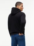 Μαύρο Fleece Hoody Με Κεντητό Λογότυπο  Άνδρες