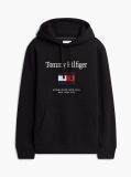 Μαύρο Fleece Hoody Με Κεντητό Λογότυπο  Άνδρες