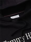 Μαύρο Fleece Hoody Με Κεντητό Λογότυπο  Άνδρες