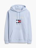 Μπλε Fleece Hoody Με Κεντητό Λογότυπο  Άνδρες