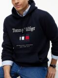 Μπλε Fleece Hoody Με Κεντητό Λογότυπο  Άνδρες