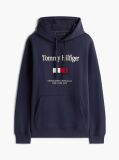 Μπλε Fleece Hoody Με Κεντητό Λογότυπο  Άνδρες