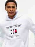Άσπρο Fleece Hoody Με Κεντητό Λογότυπο  Άνδρες