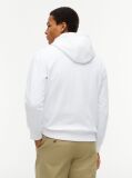 Άσπρο Fleece Hoody Με Κεντητό Λογότυπο  Άνδρες