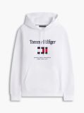 Άσπρο Fleece Hoody Με Κεντητό Λογότυπο  Άνδρες